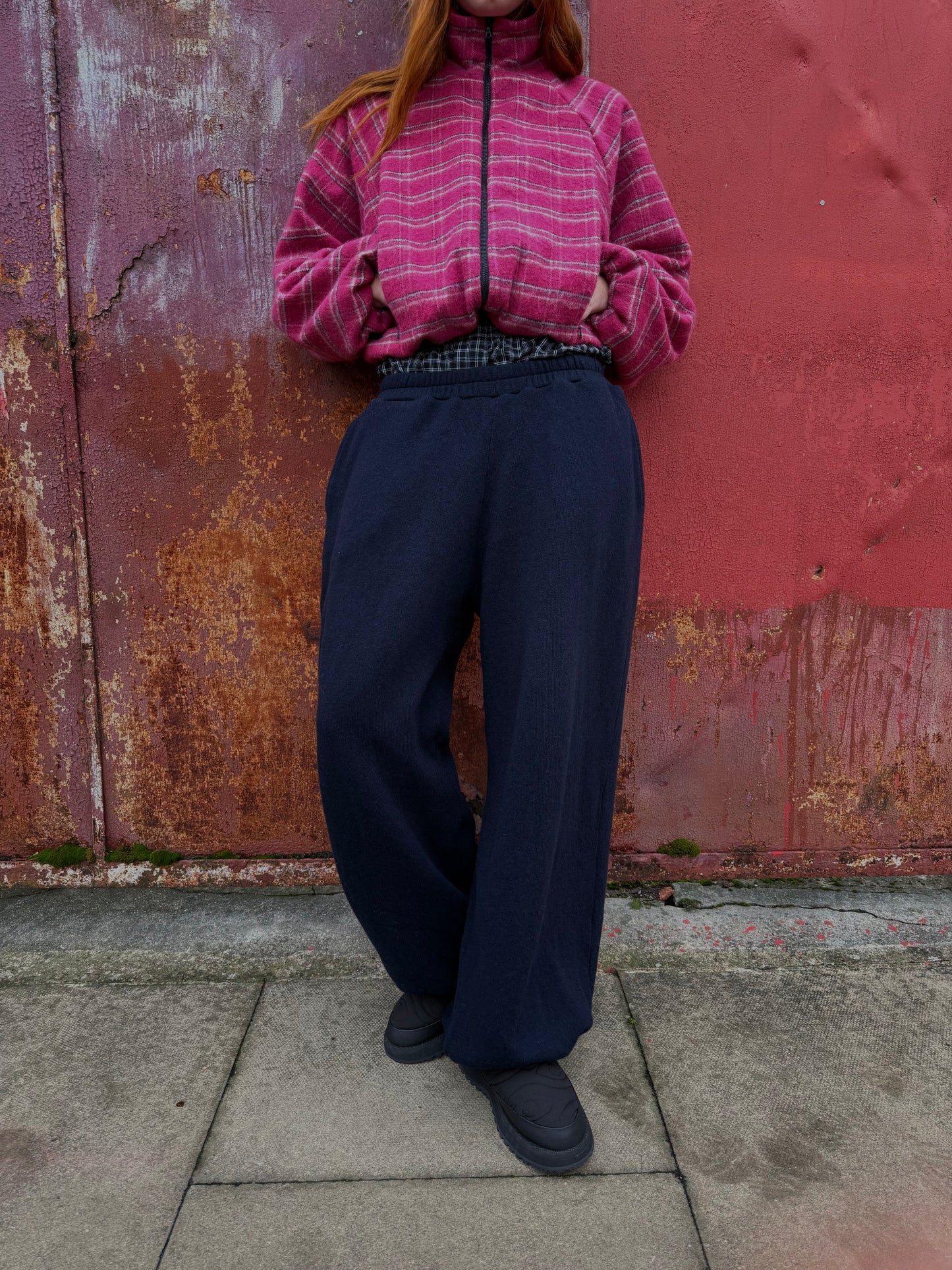 V3 1225 / Navy Wool Sweatpant