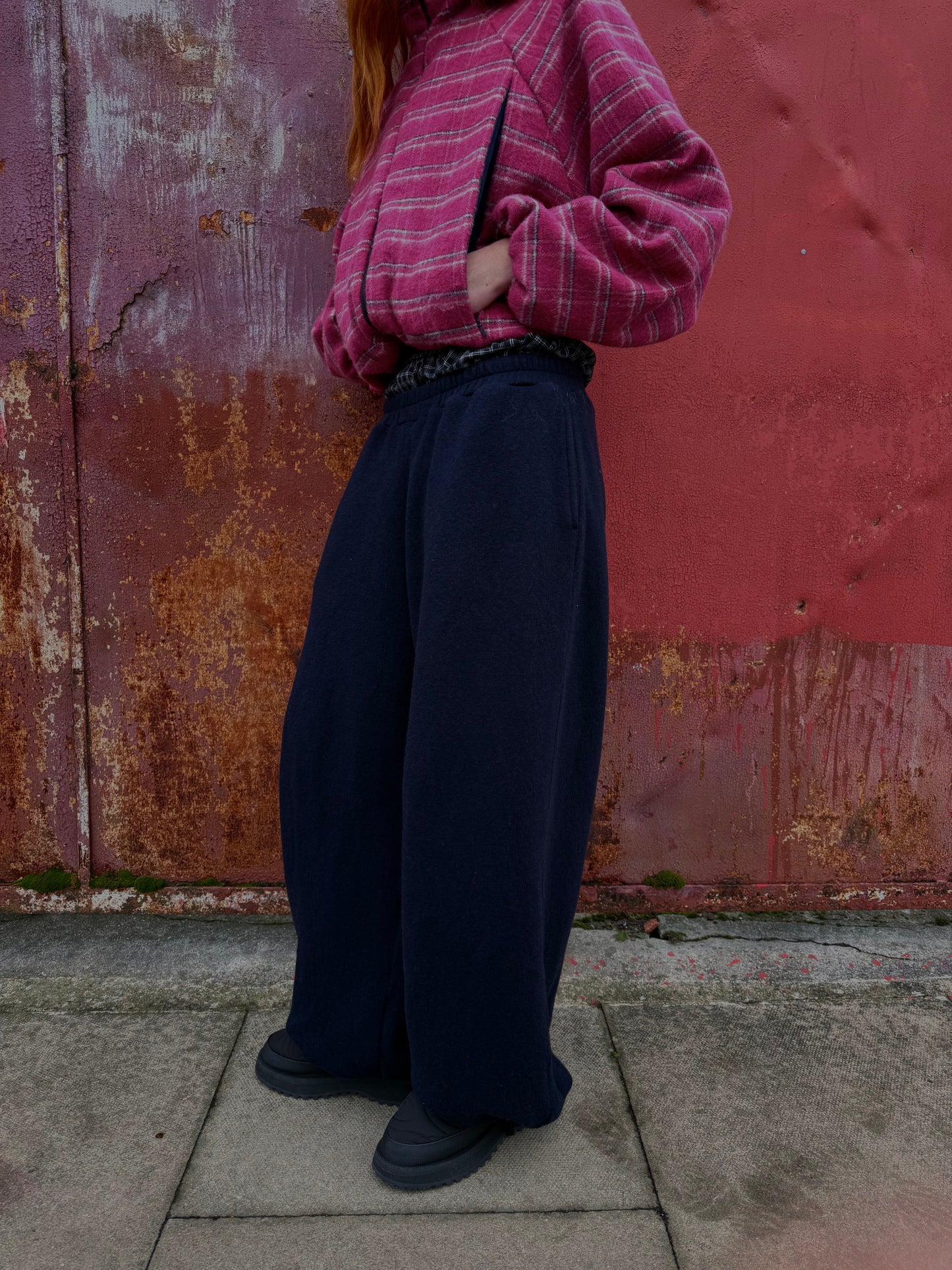 V3 1225 / Navy Wool Sweatpant